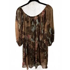 NEW URBAN MANGOZ women's chiffon top in brown